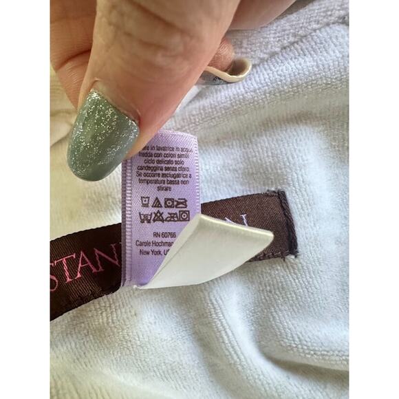 Stan Herman Large Green Robe Velour Belted Full Length Bathrobe Terrycloth - Picture 6 of 7